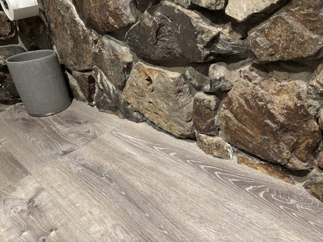 New flooring in downstairs bathroom