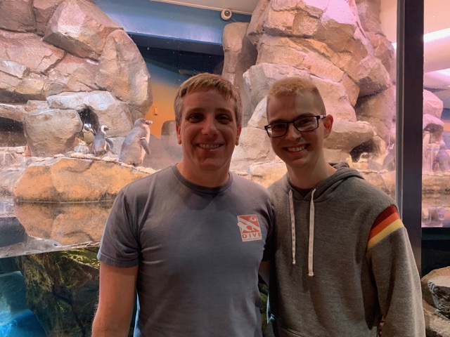 Myke and James with African Penguins