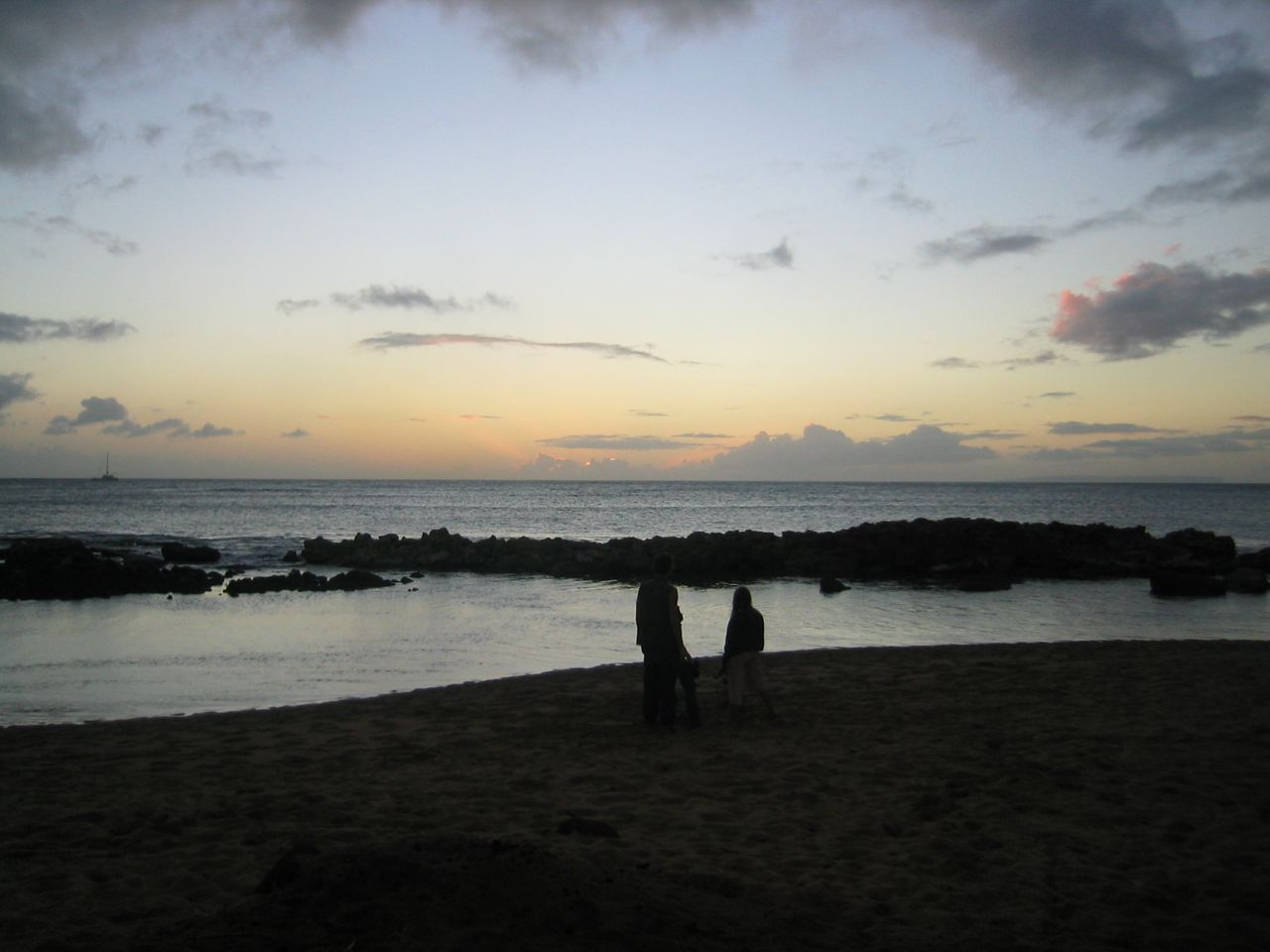 Sunset near the Port Allen Airport