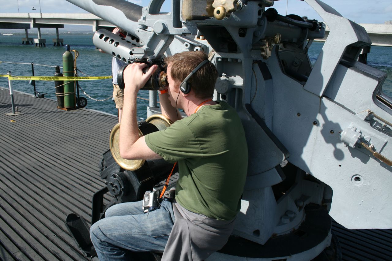 Rob with the deck gun