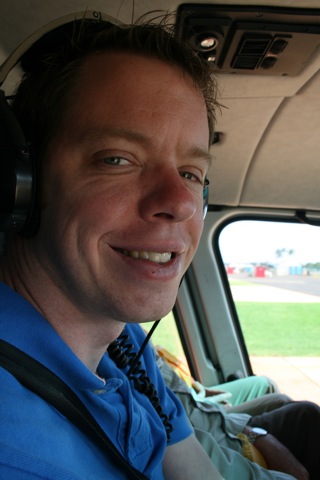 Rob in the helicopter
