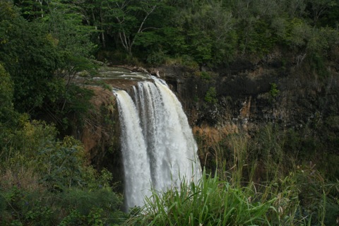 First waterfall in Kapaa