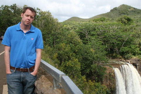 Rob at the waterfall
