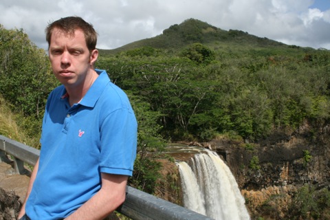 Rob at the waterfall