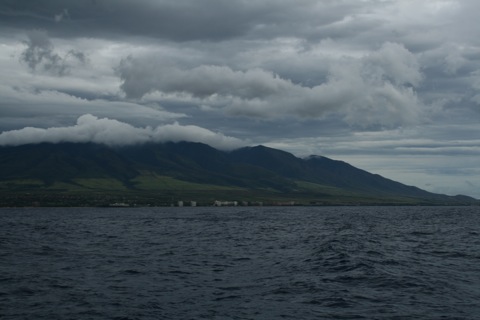 Maui mountains and hotels