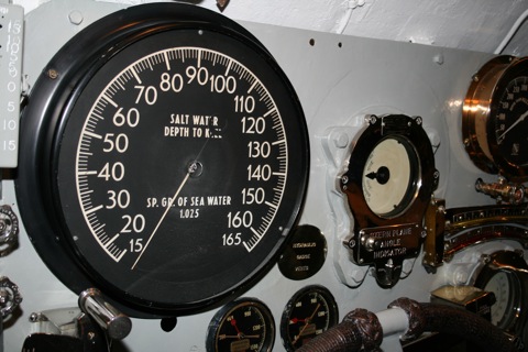 Salt water depth to keel