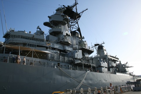 USS Missouri, side-view
