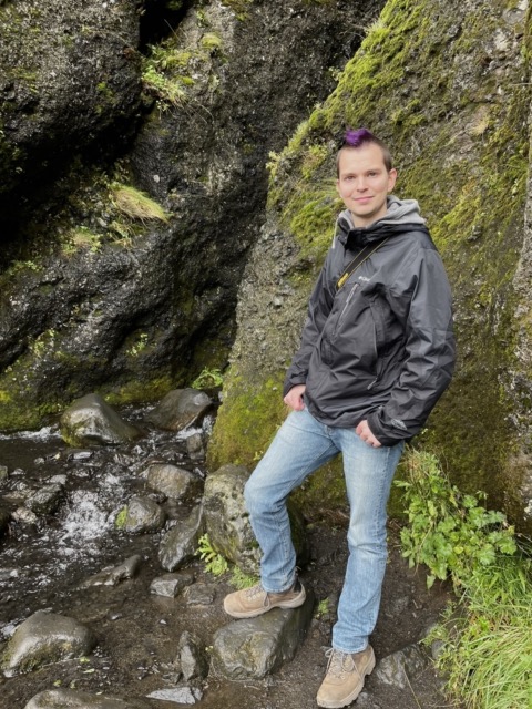 James near the entrance to the gorge