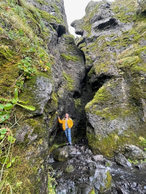 Myke posing at the entrance to the gorge