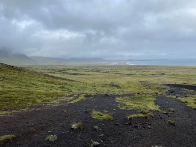 Looking back from the top out to the countryside