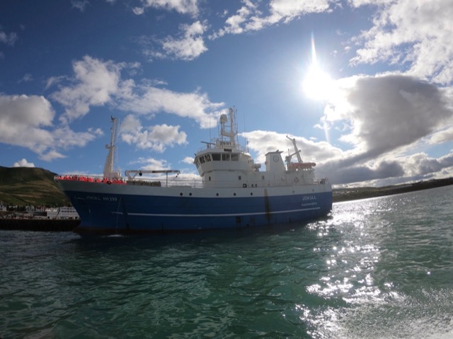 Jökull Fishing Boat outside of Húsavik Harbor