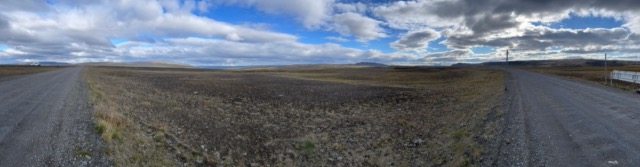 Our RV off in the distance on Highway 1 with the F-road (4x4 vehicles only)