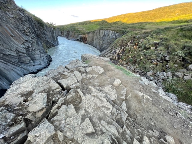 View from the island in the middle of the river looking back