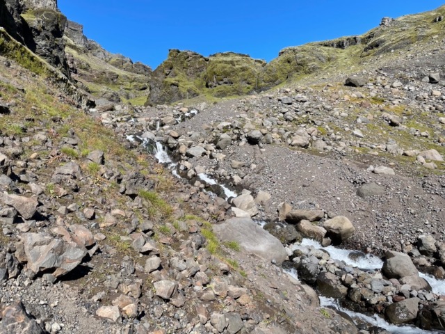 Stream feeding the ice cave