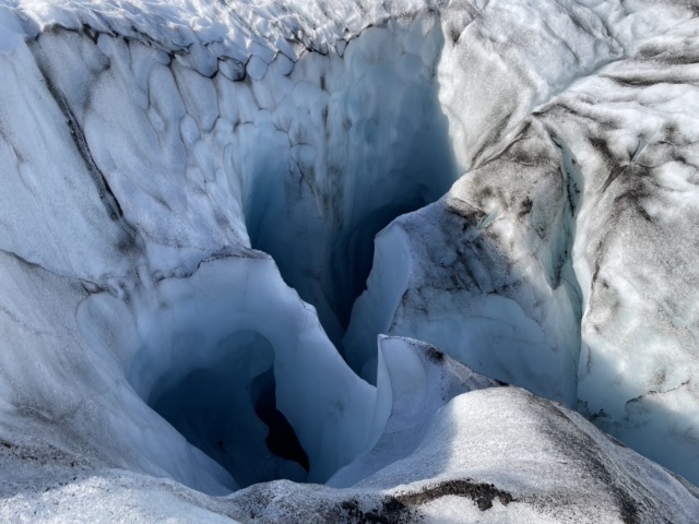 Cavern created by the water run-off