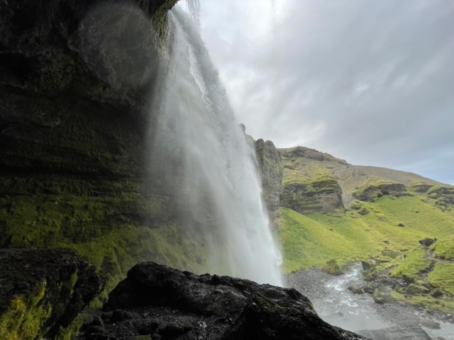 Kvernufoss from the side