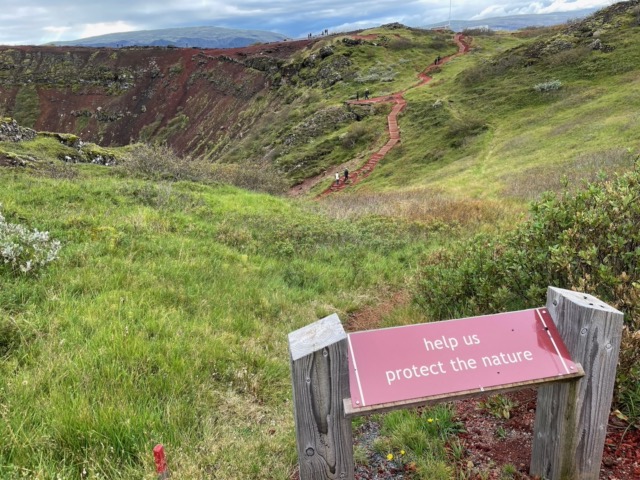 Nature path at Kerið