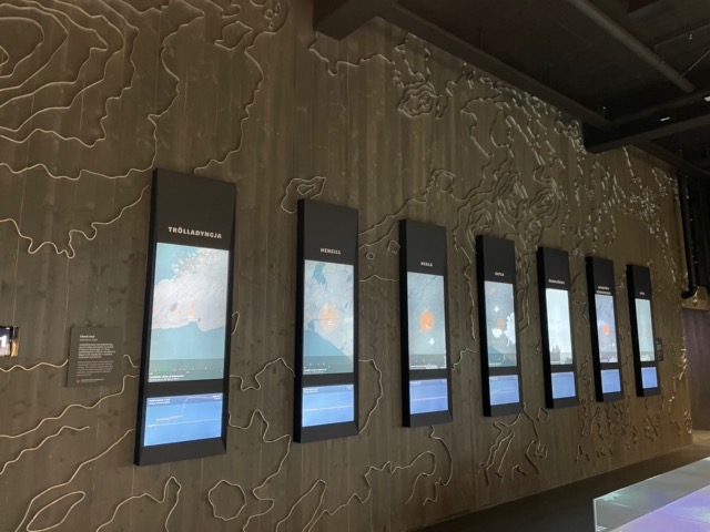 Top volcanoes on a cool topographic wall