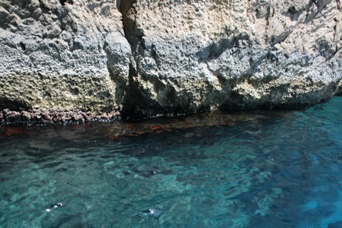 Green Grotto: Rust-colored coral