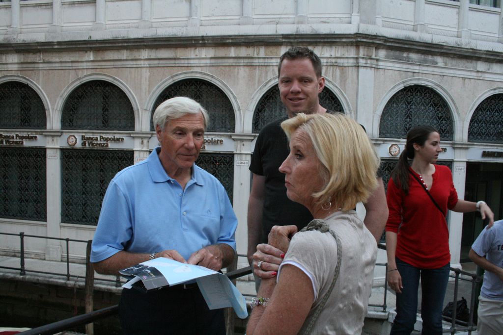 Parents and Rob, trying to figure out the map