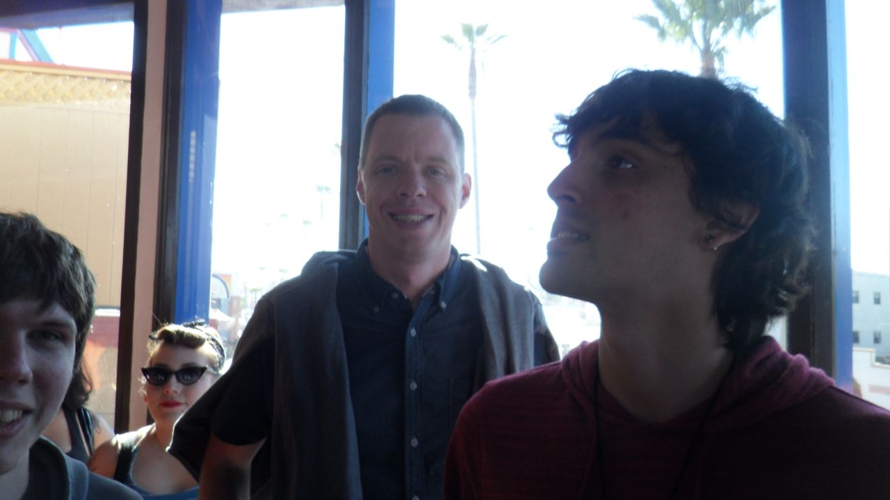 Rob grinning with Gus