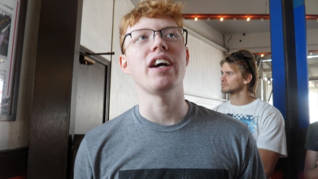 Jaxon looking intently