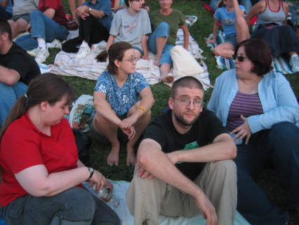 Waiting for the show