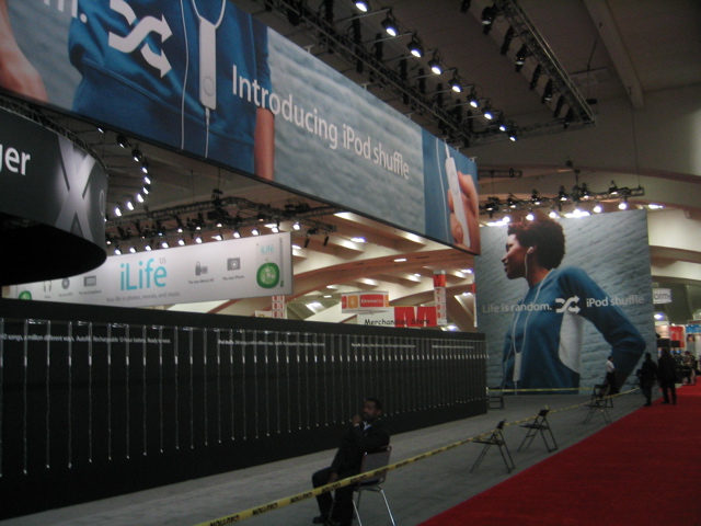 Apple Booth before it's open