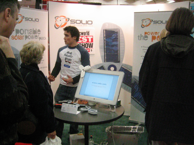 Solio solar panel for charging the iPod