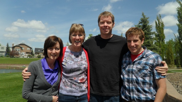 Nicola, Jane, Rob, and Myke at the Golf Course