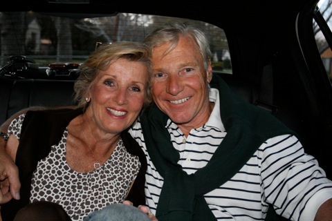 Mom and Dad in the limo