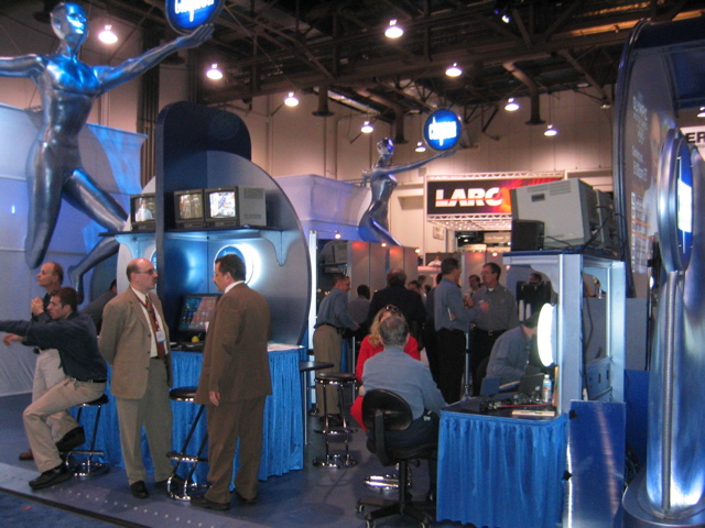 Don't remember what these people do, but their booth is blue