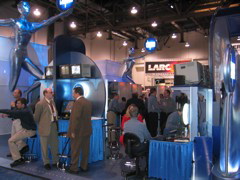 Don't remember what these people do, but their booth is blue