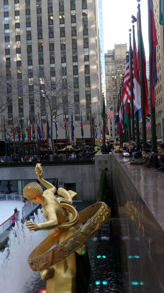 Flags at Rockefeller Center