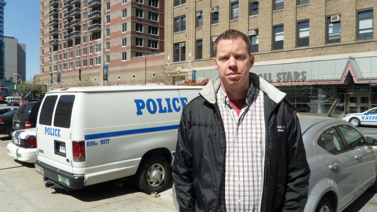 Rob and a police van