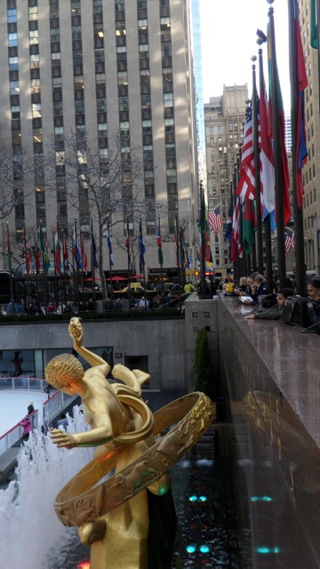 Flags at Rockefeller Center