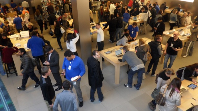Downstairs at the Apple Store 5th Avenue