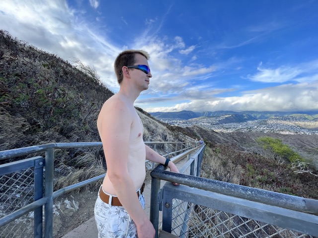 James at the top of Diamondhead