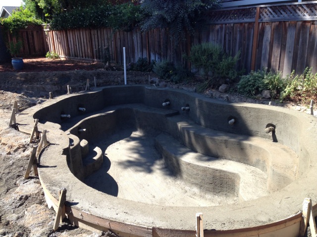 After gunnite installation