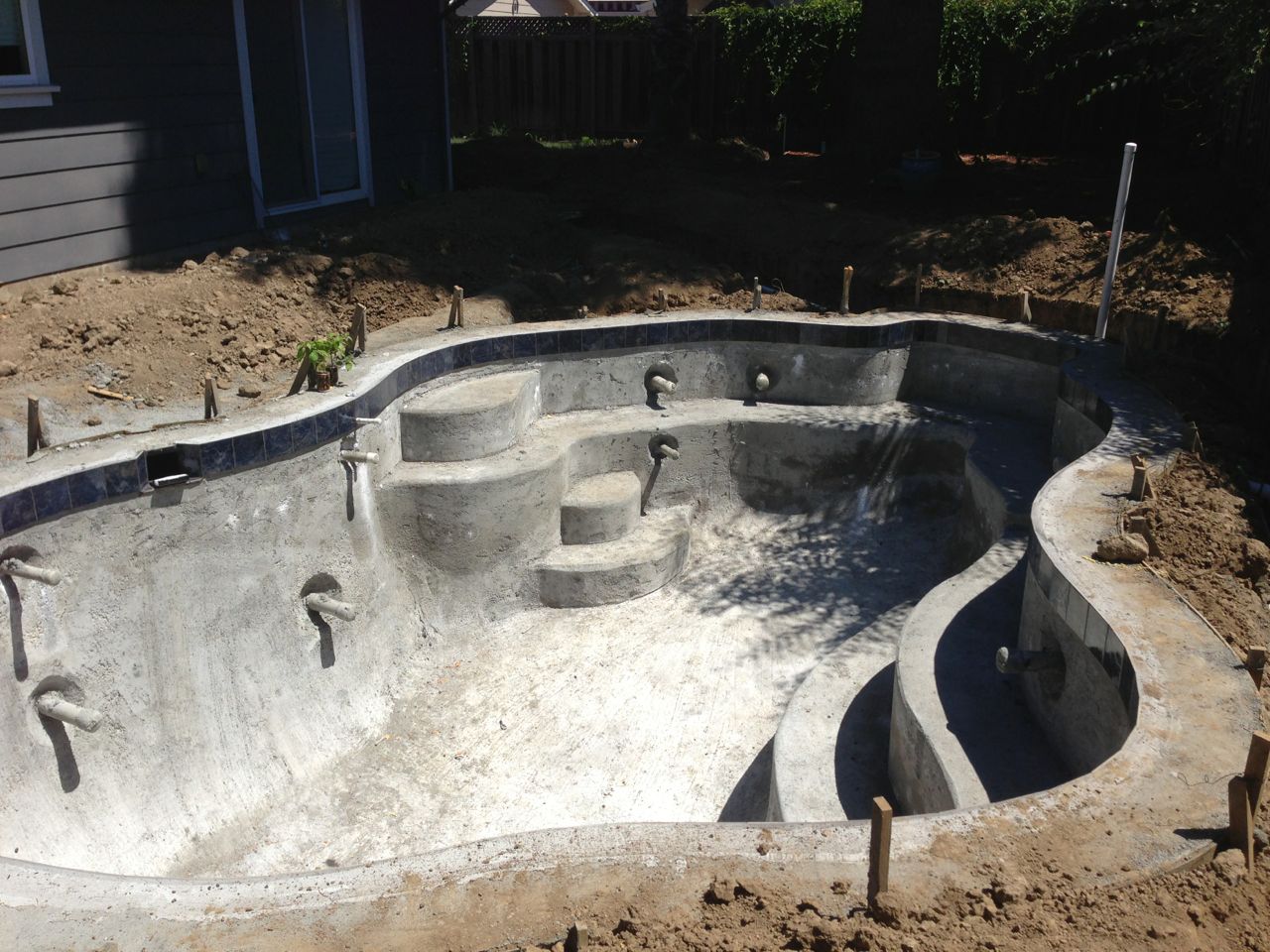 Pool view from sidewalk