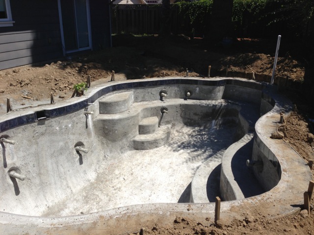 Pool view from sidewalk