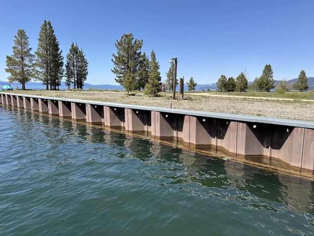Water level in the lake is at full pool