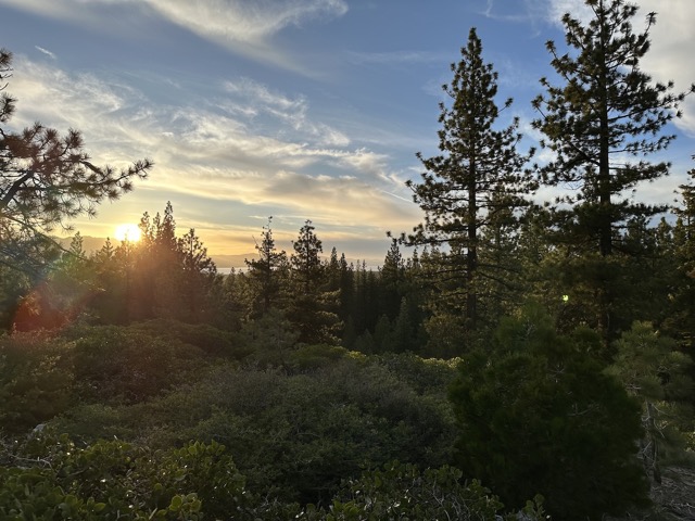 Sunset over the lake
