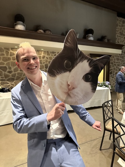James with Socrates the cat