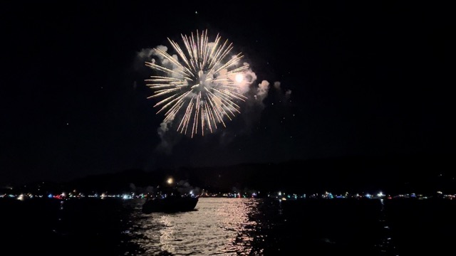 Fireworks over Lake Tahoe