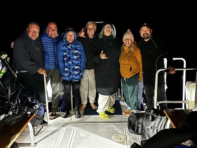 Doing a night dive in Lake Tahoe with Just So Scuba