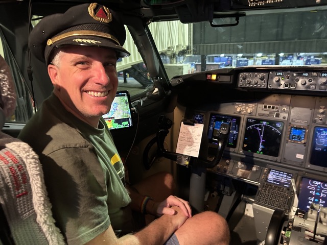 On the way back, the pilot let me sit in the cockpit