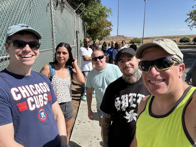 Andrew, Tim, Shaun, and Myke at Six Flags Magic Mountain