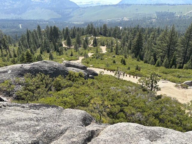 Looking back at the OHV trail