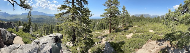 Miles at the top of the mountain